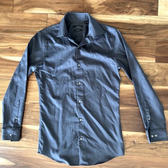 Marc Anthony Dark Blue Slim Fit Dress Shirt size 14.5  32/33 - Picture 1 of 2